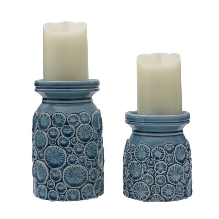 Fitz and Floyd® Mikasa® Pfaltzgraff® - Wholesale Candle Holder - Fitz & Floyd Coastal Hme Pillar CndleHolder Brown Bx Pkg
