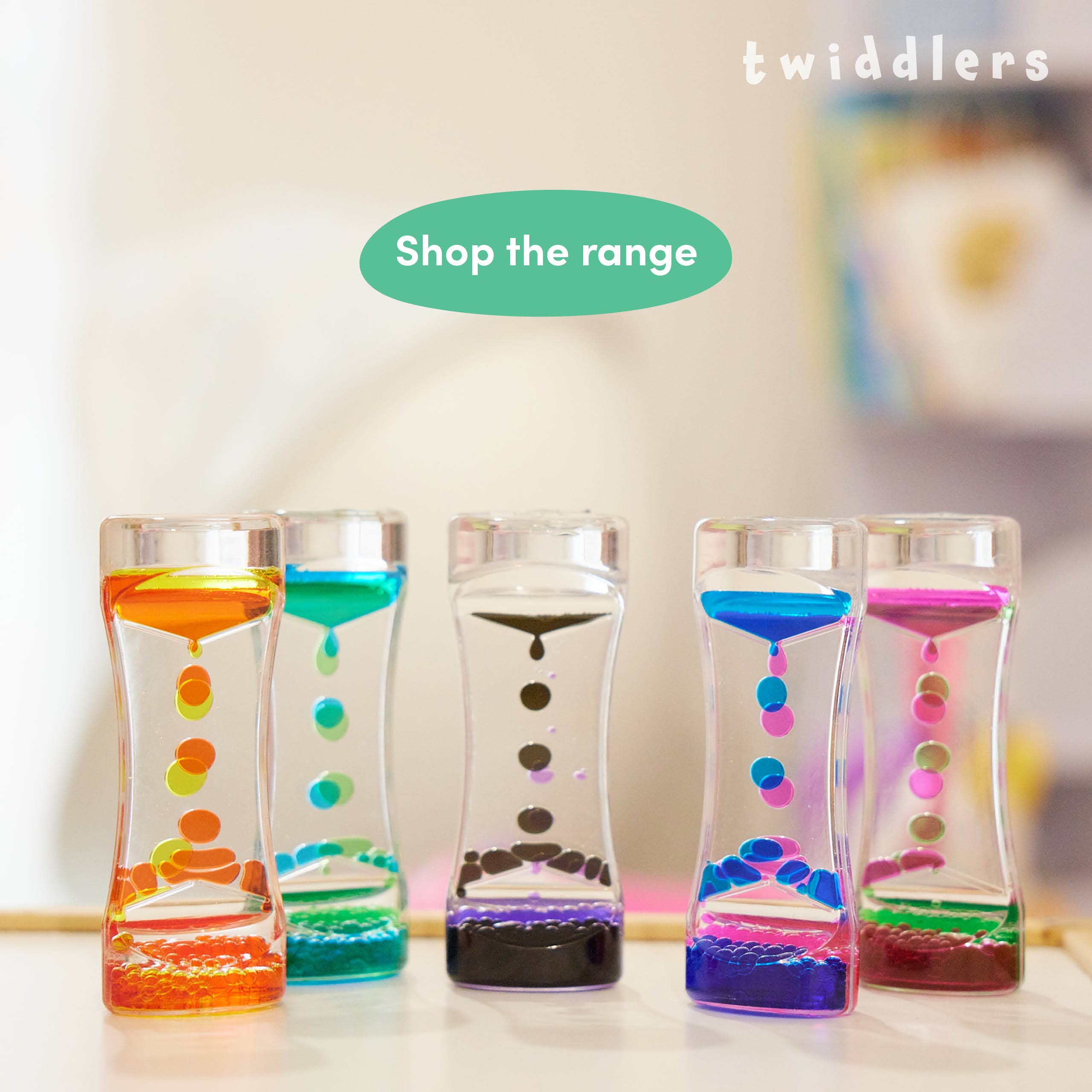 The Twiddlers - Wholesale Fidget Toy - Kids - 1 Pack Liquid Motion Timer Sensory Timer Hourglass, 14cm9