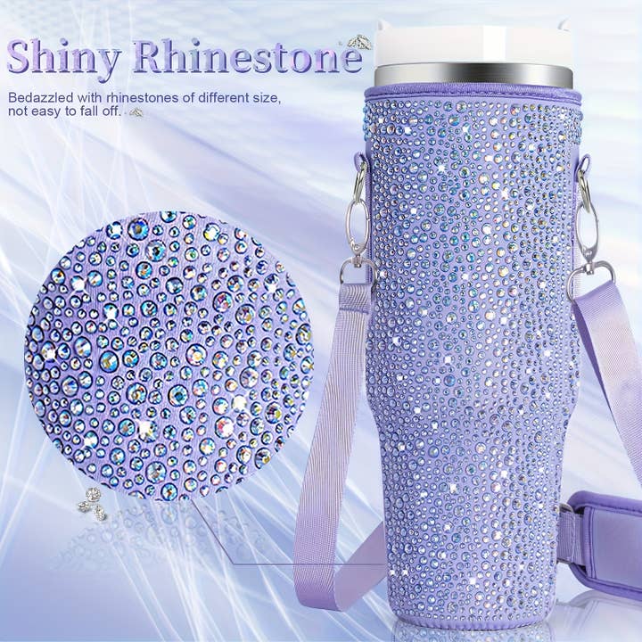 Crave by FW - Wholesale Crossbody Bag - Women's - 1pc Bling Water Bottle Carrier Bag For Stanley Quencher H2.0