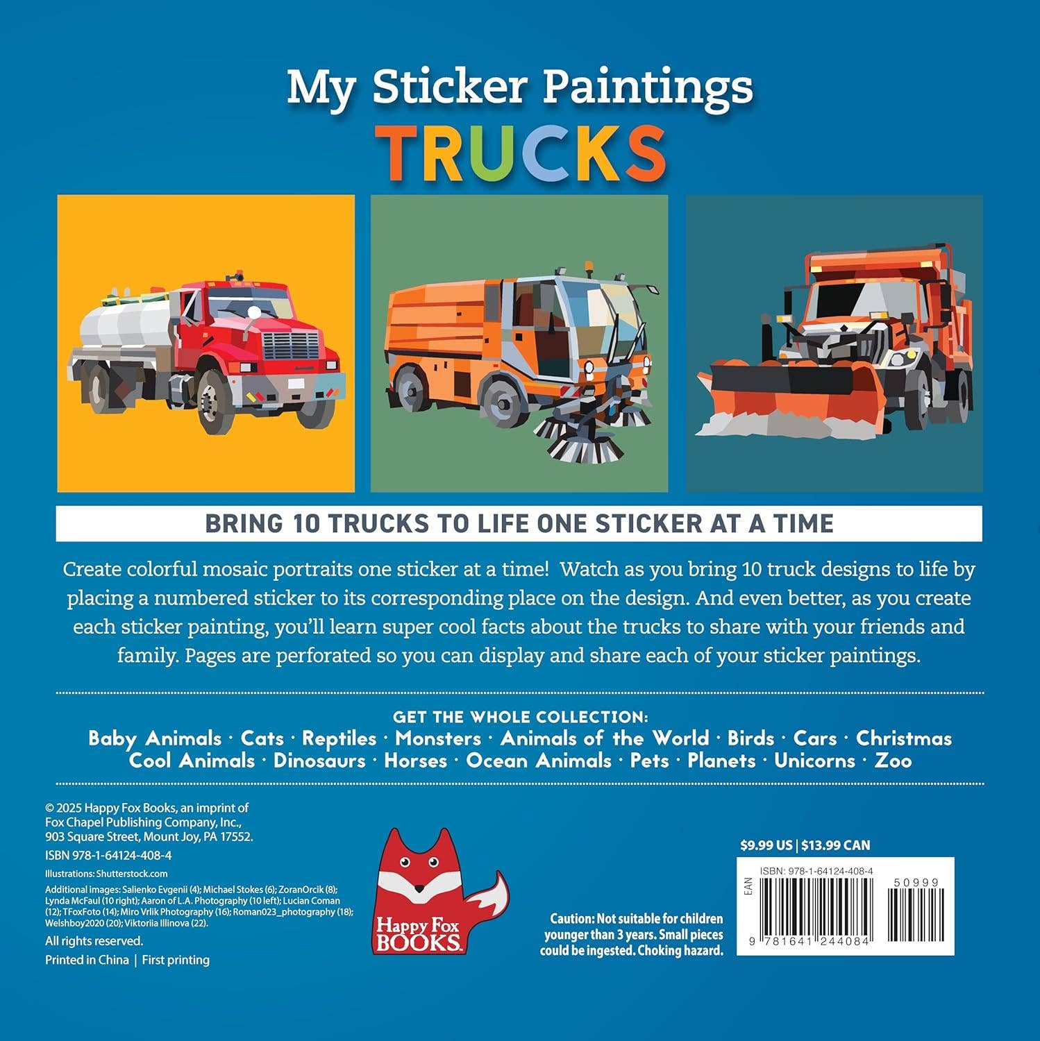 Fox Chapel Publishing - Wholesale Coloring & Activity Book - Kids & Baby - My Sticker Paintings: Trucks - 10 Massive Machines1