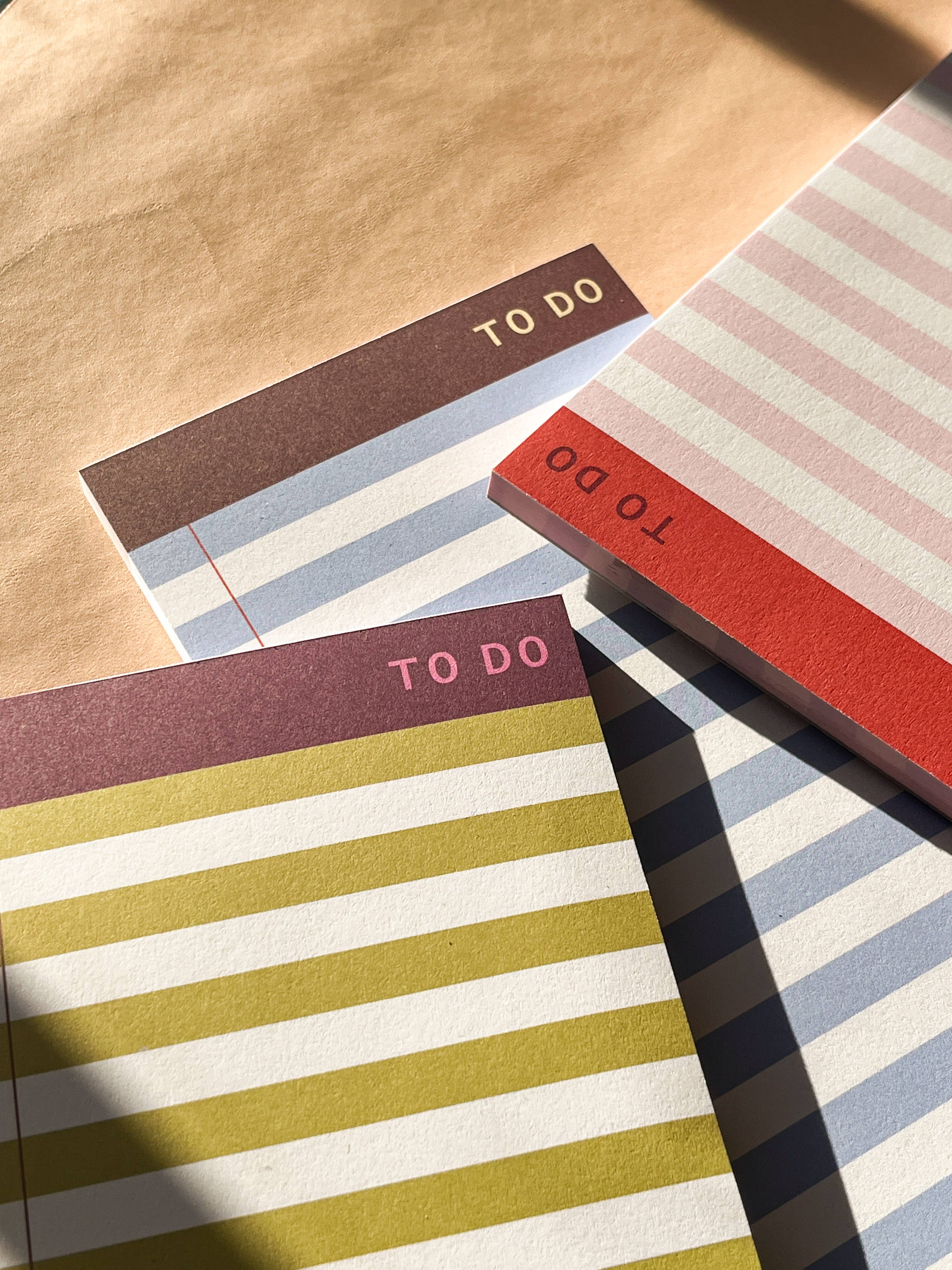 Fin Studio - Wholesale Notepad - Striped To-Do List Pad / DL Size7