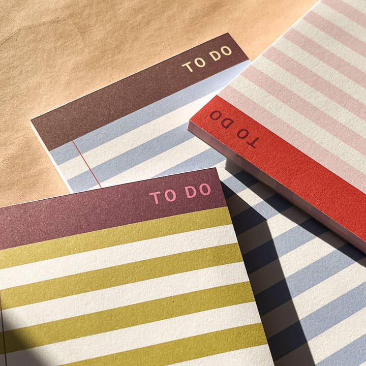 Fin Studio - Wholesale Notepad - Striped To-Do List Pad / DL Size7