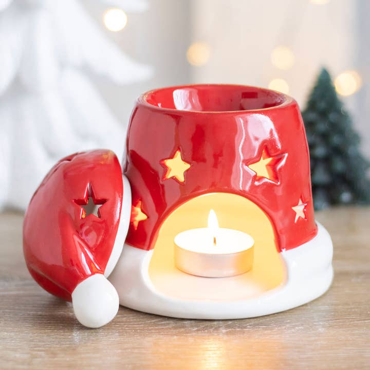Something Different Wholesale - Wholesale Oil Warmer - Red Christmas Santa Hat Oil Burner