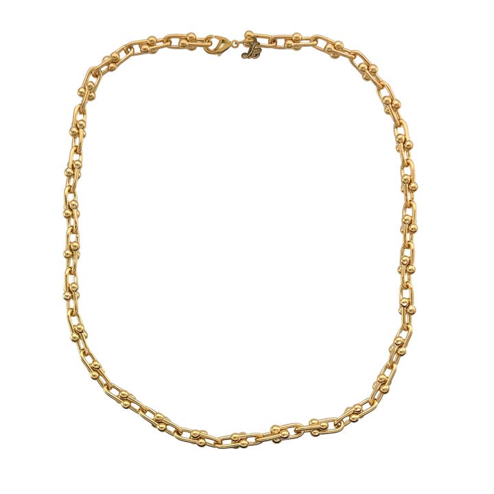 SN450A 16''long/1.3mm thick 18K Gold Plated Chain for wholesale by Sai Brazil