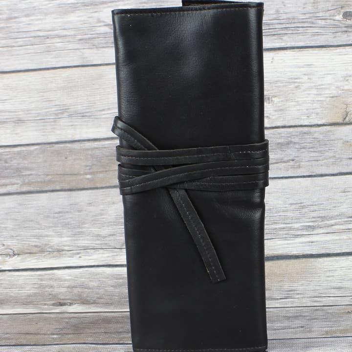 Leather Impressions Inc - Wholesale Cord Holder - Leather Roll up Cord Keeper Wrap Around Tech Case25