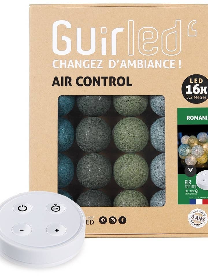 Romania Remote Controlled Cotton Balls Light Garland for wholesale by Guirled