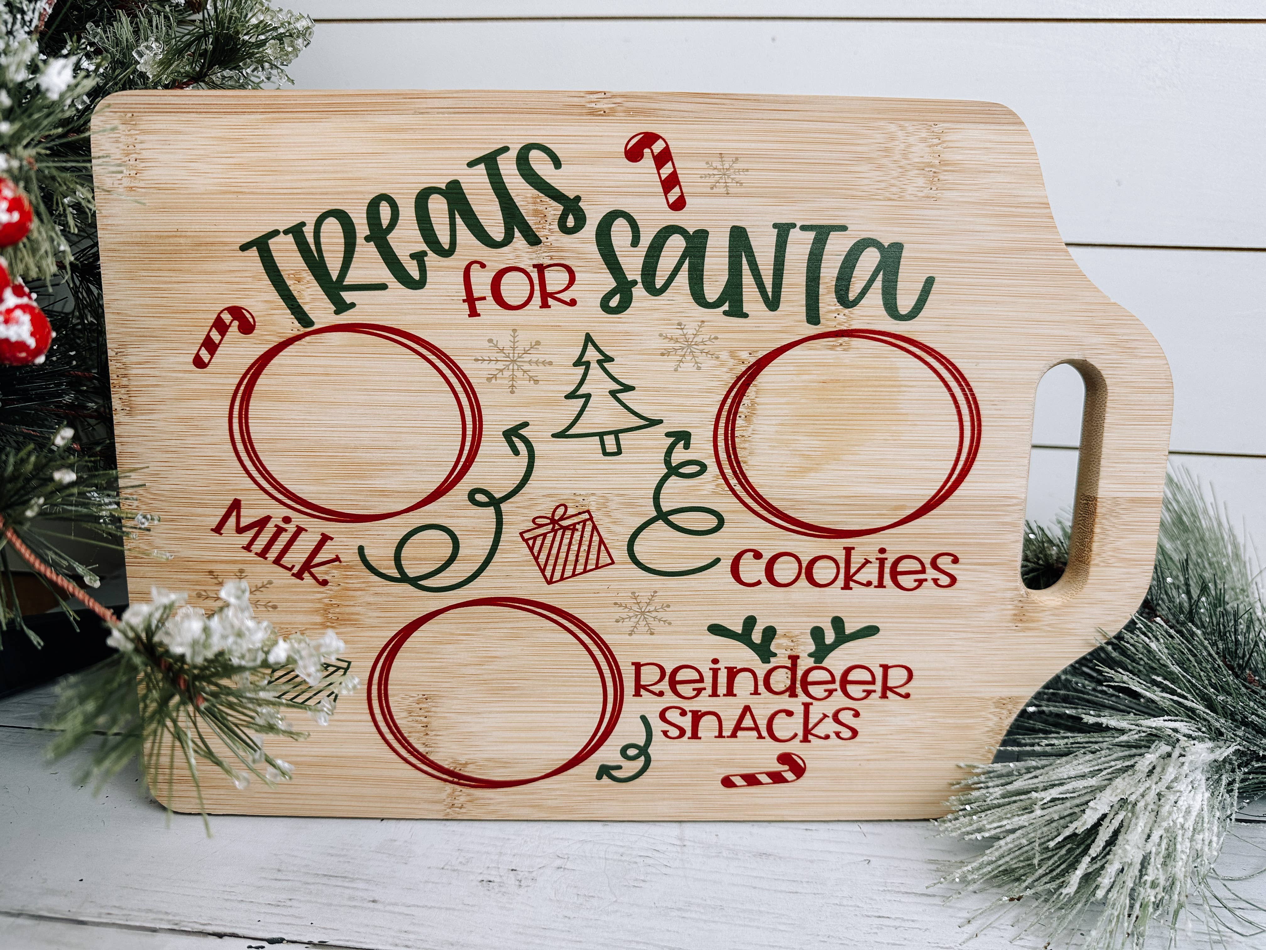 WT Custom Designs - Wholesale Platter - Santa Cookie Tray, Milk and Cookie Platter, Cookies For Sant3