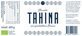 Yuvals Tahina - Wholesale Nut Butter - Organic tahini 420g1