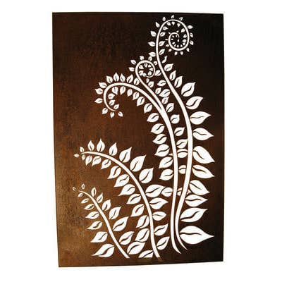 Metalen wanddecoratie voor de tuin met bladeren voor wholesale door Overwrought