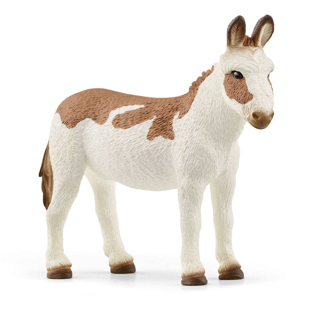 Meroncourt Europe Ltd – wholesale Figurine toy – Kids – SCHLEICH Farm World American Spotted Donkey Toy Figure (13960