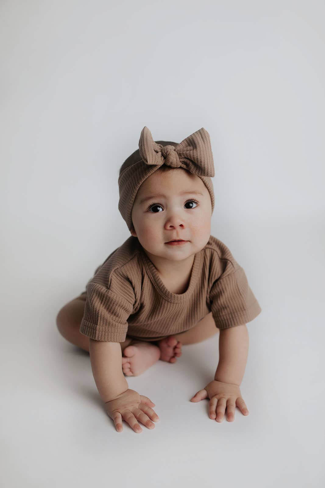 Three Little Tots - Wholesale Top & Short Set - Kids - Cocoa Sands Neutral Summer Waffle Toddler Top & Bottom Set1