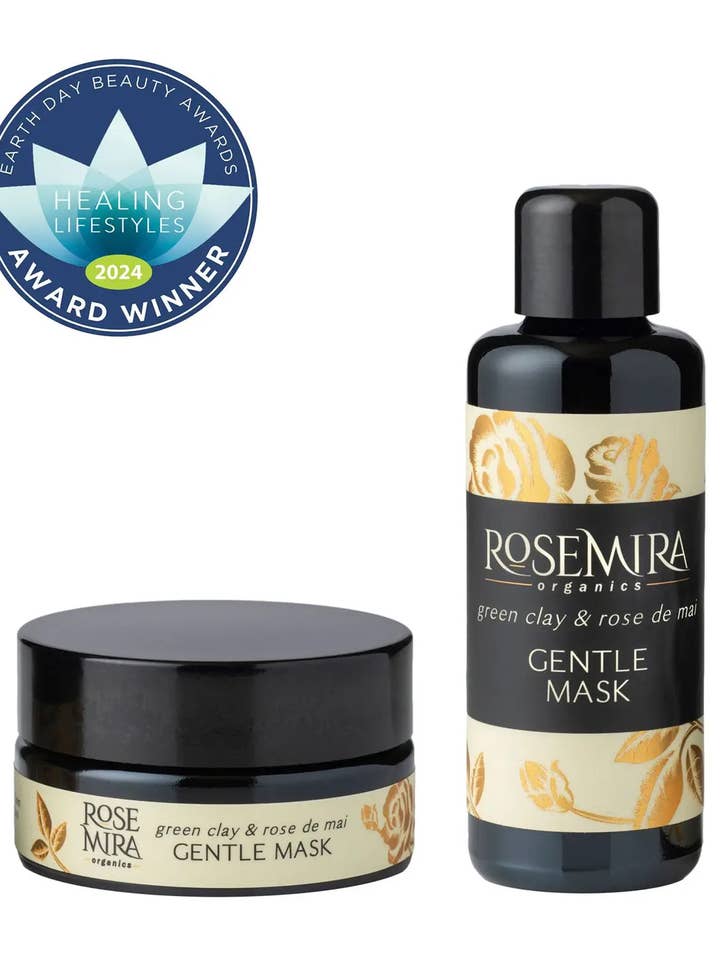 Grüne Tonerde & Rose de Mai Sanfte Maske für den Großhandel von Rosemira Organics