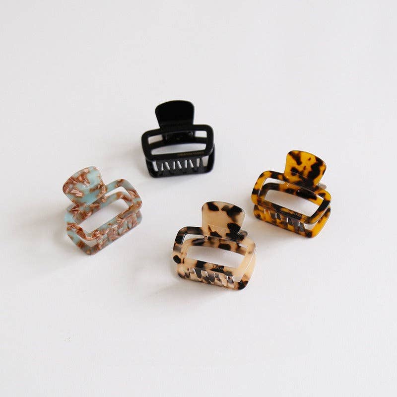 Dipped Shop - Vente Pince à cheveux – femme - Pince à cheveux carrée en acétate minimaliste de taille moyenne DP25B9628