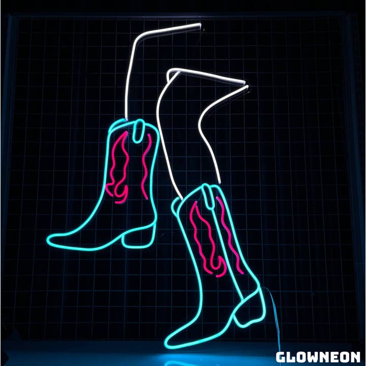 Cowgirl-skor neonskylt, LED-skylt för tjejben, tjejrumsinredning för wholesale av Glow Neon