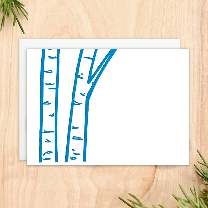 Wenskaart met berkenboomstam | Slate voor wholesale door Printworthy