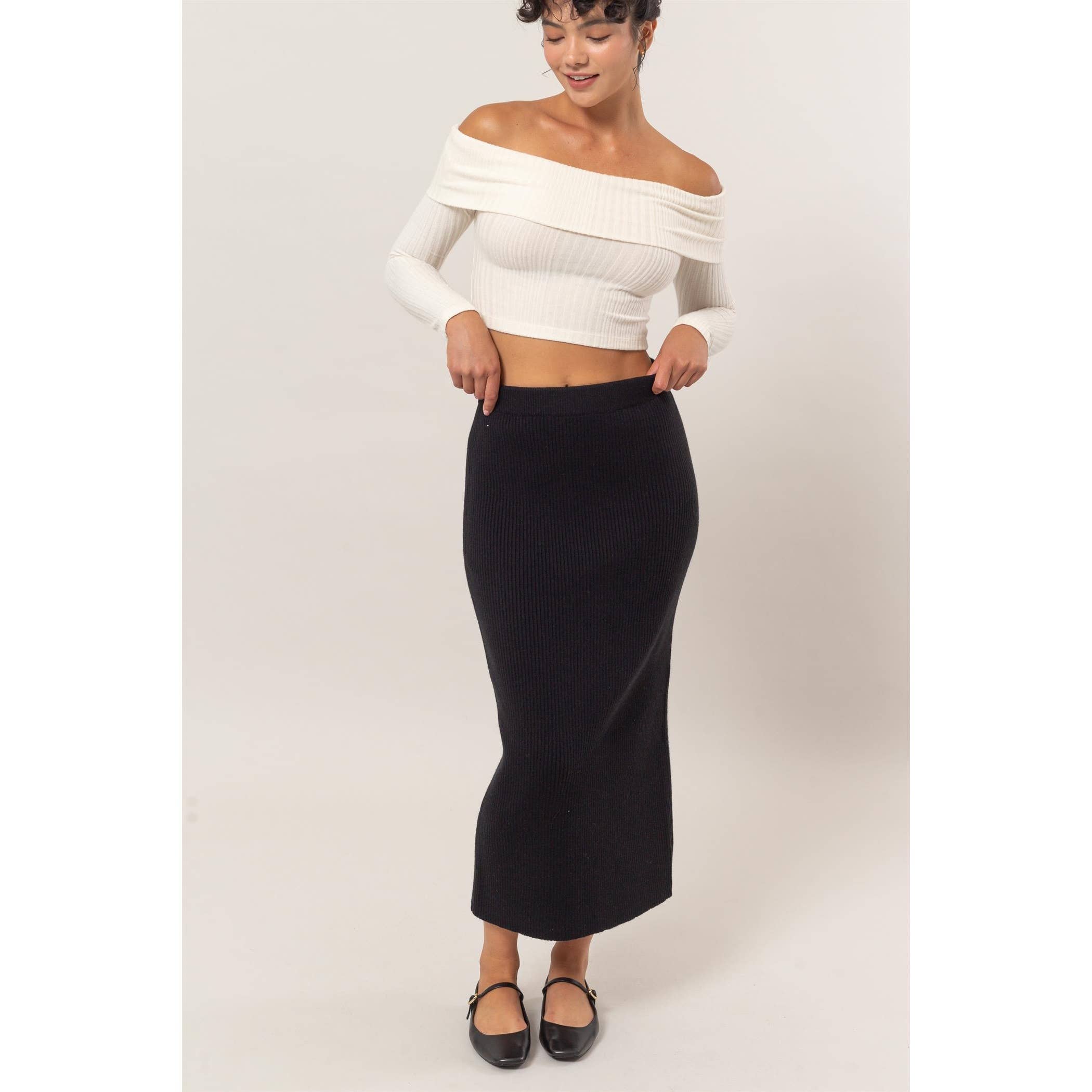 HYFVE – wholesale Skirt – Women’s – Ribbed Knit Midi Skirt17