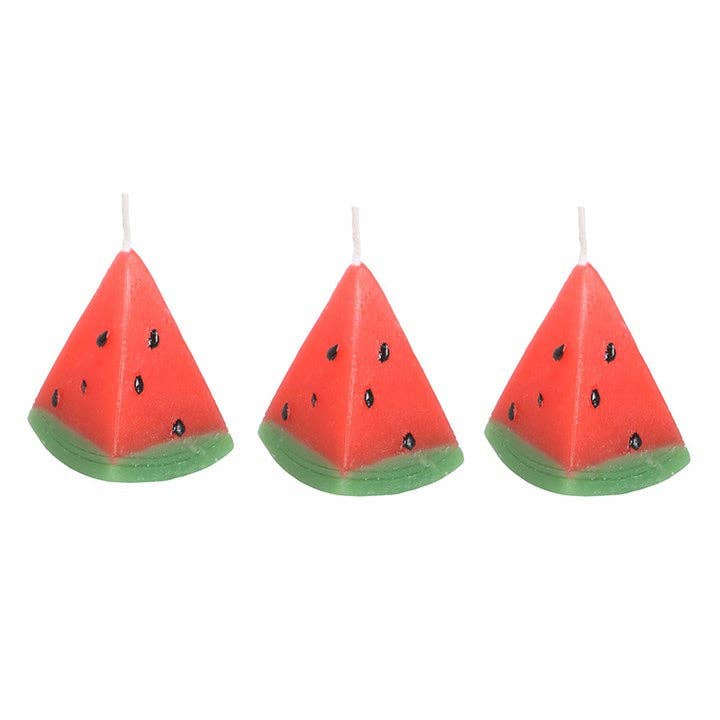 Something Different Wholesale - Wholesale Novelty candle - Set of 3 Watermelon Shaped Candles1