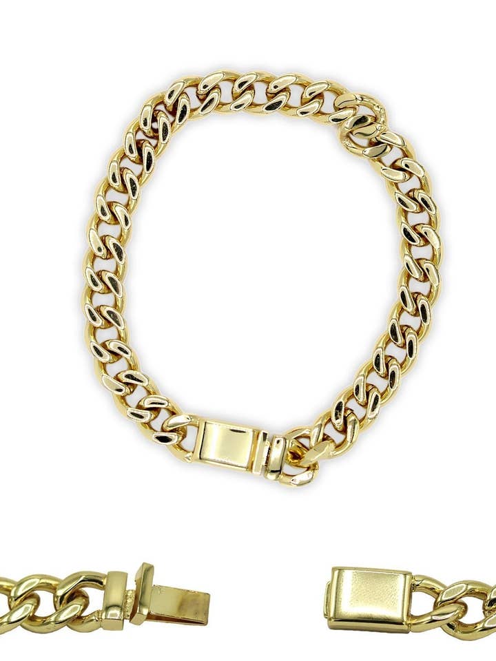 Cubanske Link kæde armbånd 18k forgyldt Miami Cuban Stainl for engroshandel hos Sun Imperial