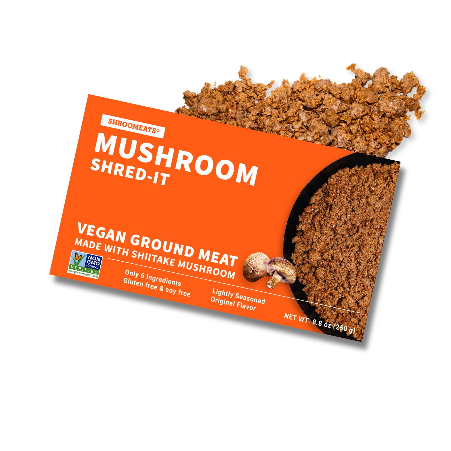 Shroomeats® - Wholesale Shelf Stable Prepared Meal - Shroomeats® Mushroom Shred-It : Vegan Ground Meat1