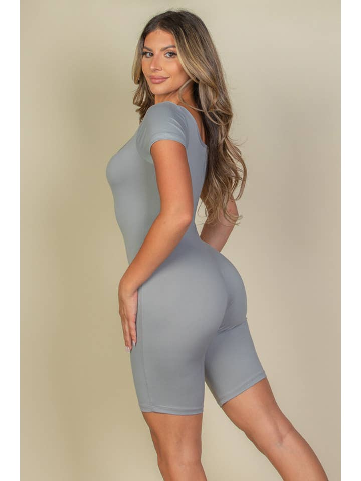 CAPELLA APPAREL - Wholesale Romper - Women's - Short Sleeve Scoop Neck Romper8