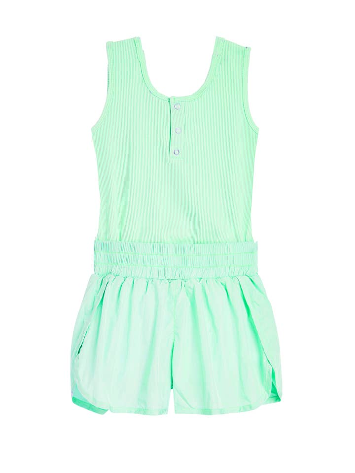 Tractr Jeans - Wholesale Romper - Kids - GIRLS-SOLID COLOR RUNNING ROMPER/2R746-K2YB