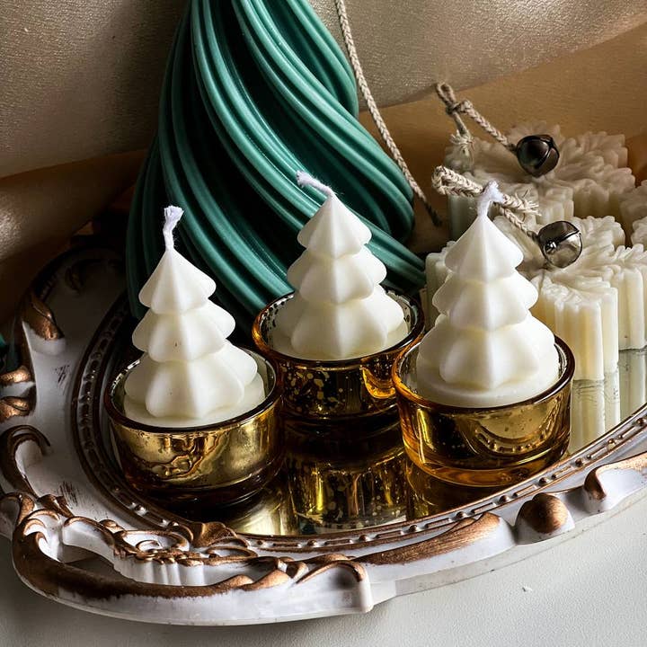 Agaboo Candle - Wholesale Grappige kaars - Mini kerstbomen Theelichtjes Kaars 2 1/4x1,5in 9