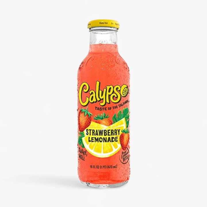 Calypso Strawberry Lemonade Glass 12/16 Oz for wholesale by L&F Universal Goods