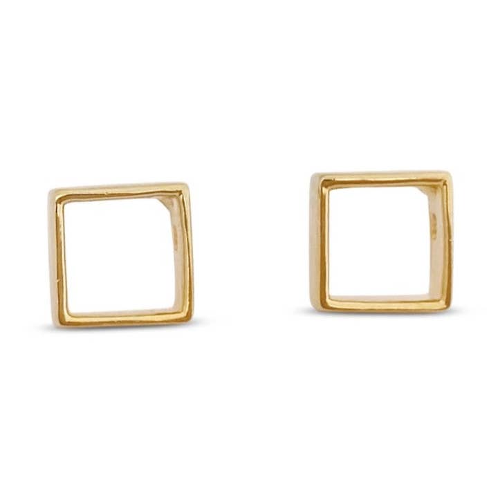 Square Earrings - Vermeil for wholesale by Paradisus