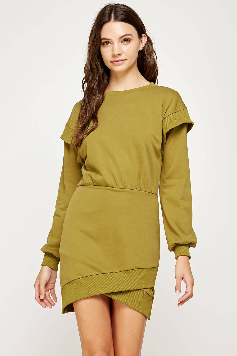 Strut & Bolt - Wholesale Dress - Women's - Ribbed Asymmetric Hem Knit Mini Dress18