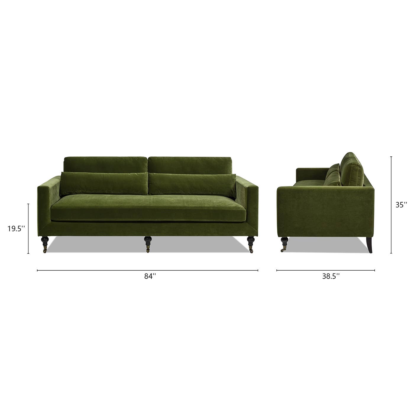 Jennifer Taylor Home - Wholesale Sofa - Elliot 84" Track Arm Sofa with Caster Turn Legs7
