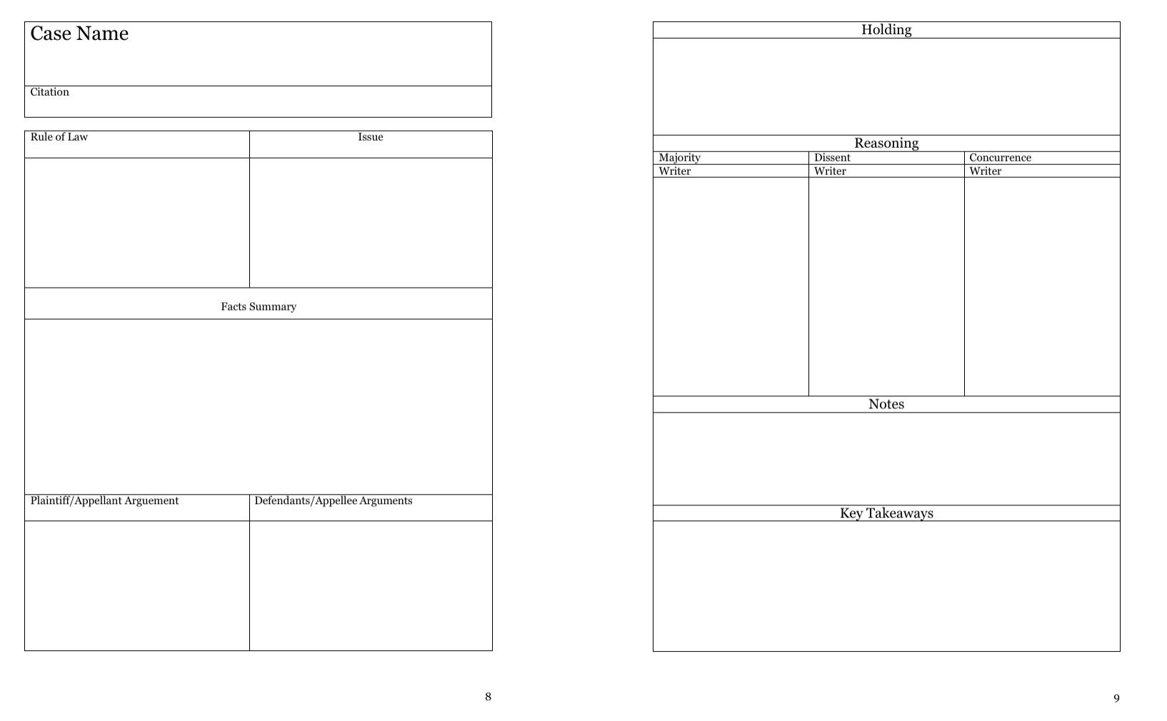 *This is not legal advice - Wholesale Notebook - The Organized Lawyer Case Brief Notebook2