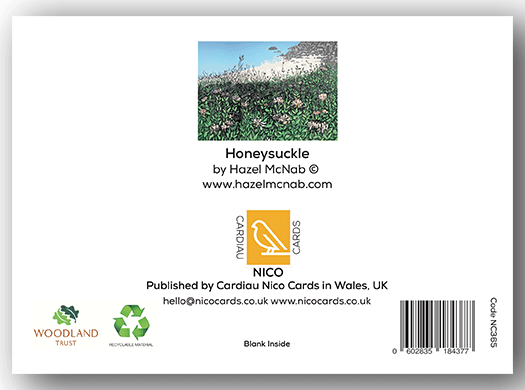 Cardiau Nico Cards - Vendita all'ingrosso Biglietti di auguri generici - NC365 - Caprifoglio - Hazel McNab1