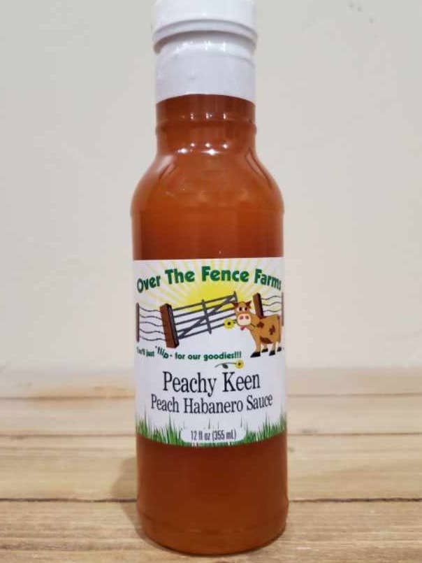 Peachy Keen Peach Habanero Sauce for wholesale by Over The Fence Farms