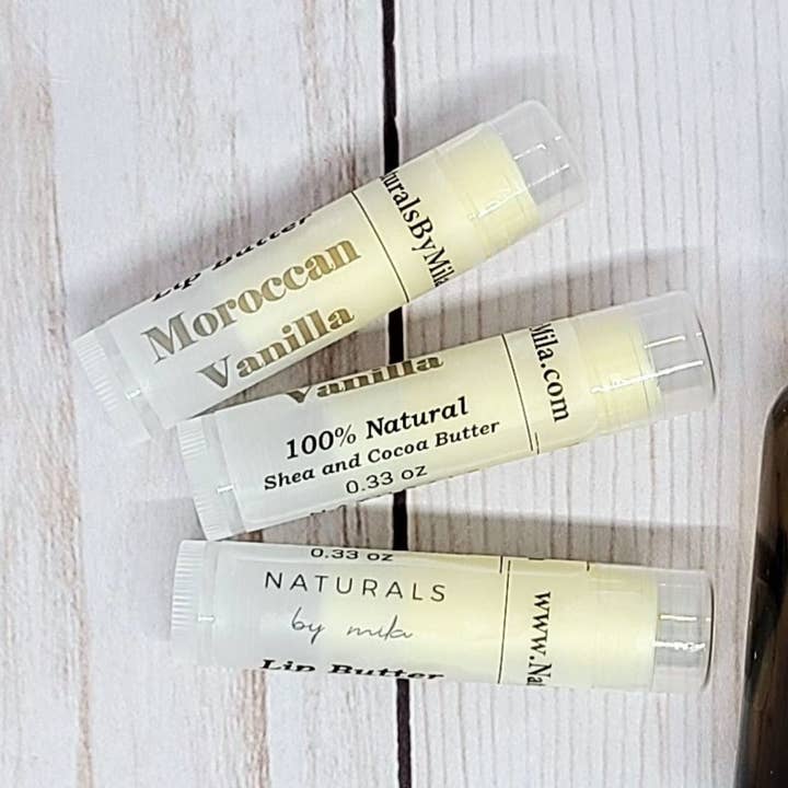 Moroccan Vanilla Hydrating Handmade Lip Butter |Shea & Cocoa for wholesale by Naturals by Mila