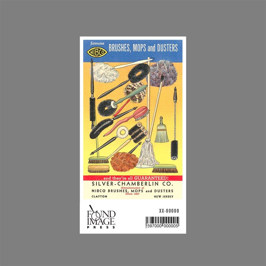 Found Image Press – wholesale Sticker – Sticker AC-289 Brushes, Mops and Dusters1
