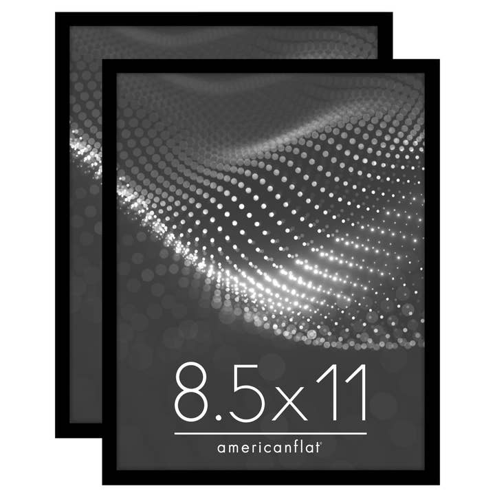 Thin Border Picture Frame - Front Glass Cover - 2 Pack for wholesale by Americanflat