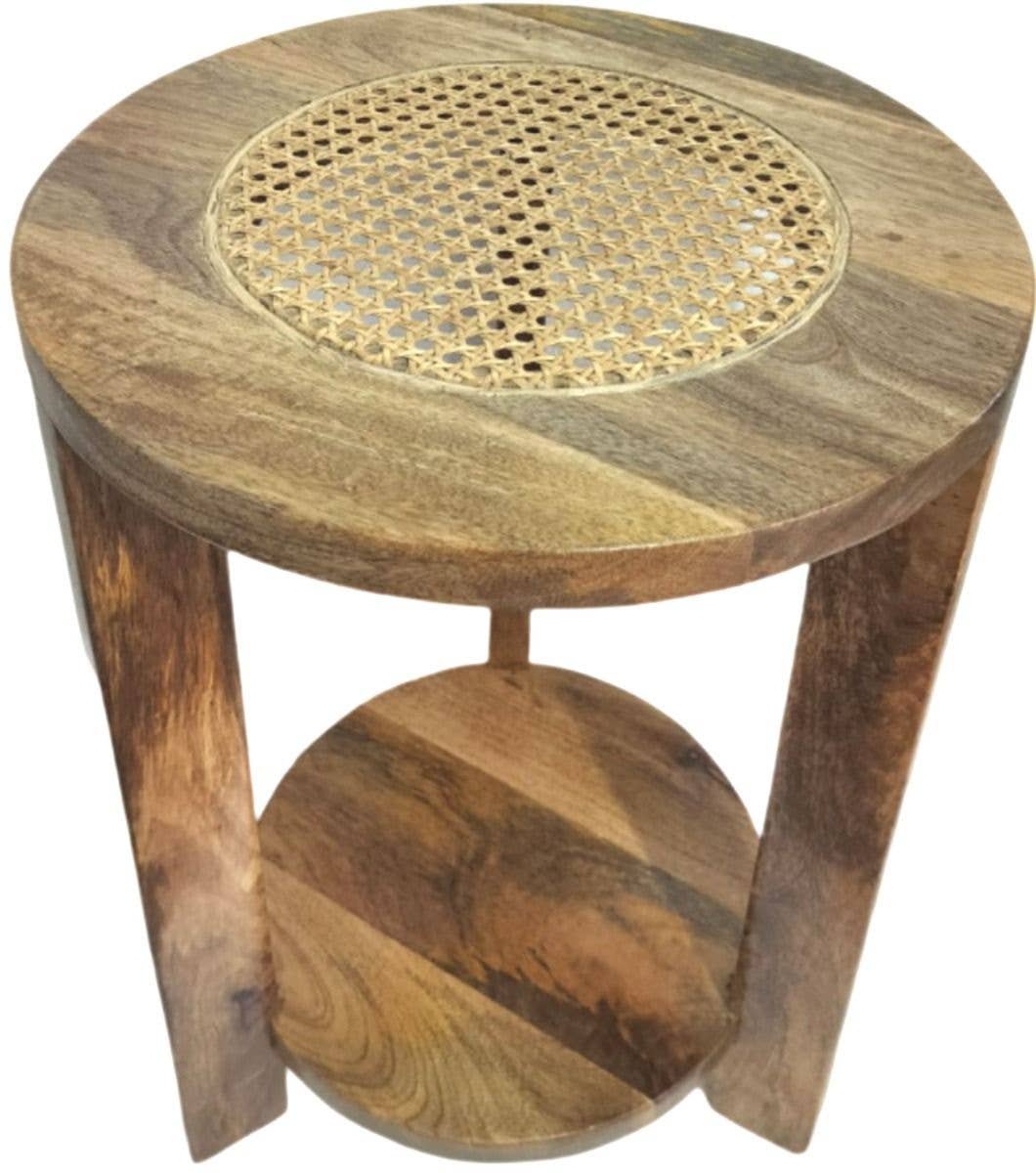 Status Collections - Wholesale Side table - Wood / Cane Side Table 40 (W) x 55 (H)cm