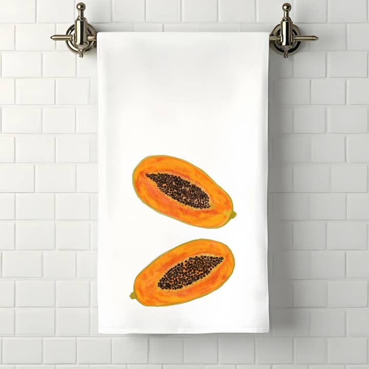 Papaja Fruit Badkamer Handdoek voor wholesale door MerikaArt