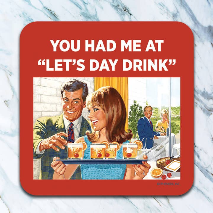 Dessous de verre You HAD ME AT Let's Day Drink pour la vente par High Cotton Gifts