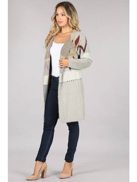 Oceanus Apparel - Wholesale Cardigan - Women's - OUG80573 Tribal Cardigan Sweater11