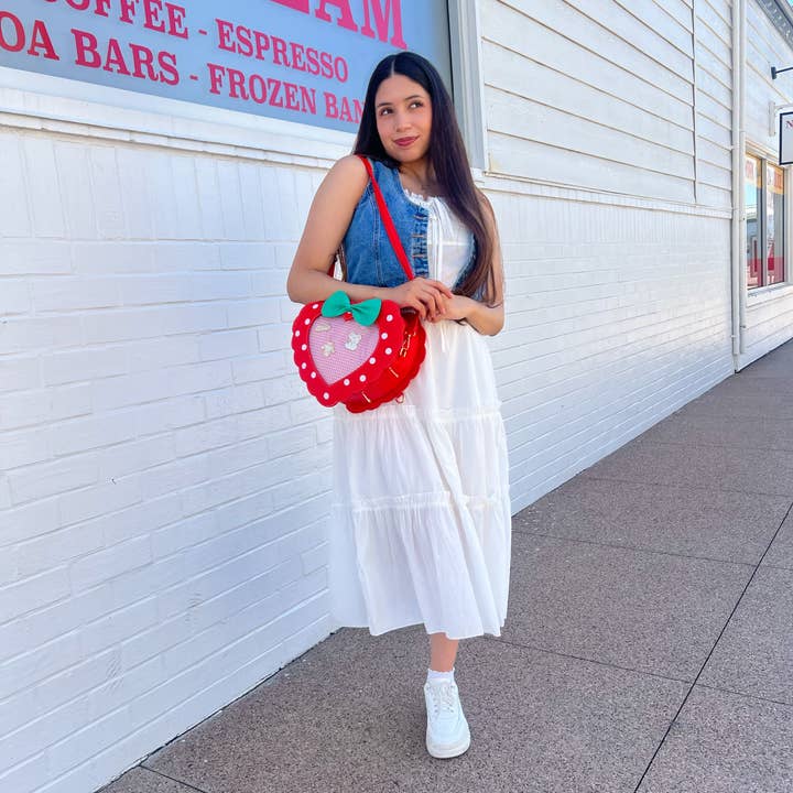 Borah Studio - Wholesale Crossbody Bag - Women's - Strawberry Heart Ita Bag (Big)3