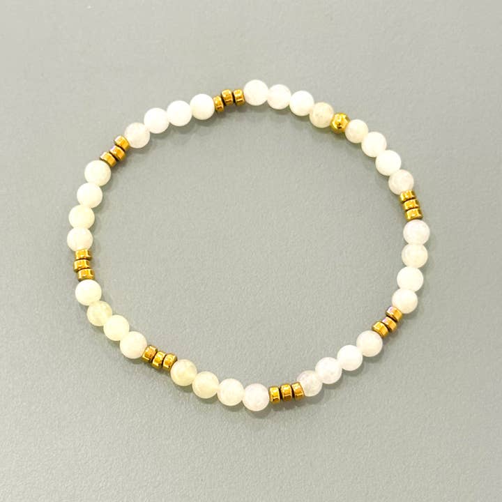 Cassette Barcelona - Wholesale Beaded Bracelet - Aloa Elastic Summer Bracelet w Mineral Stones