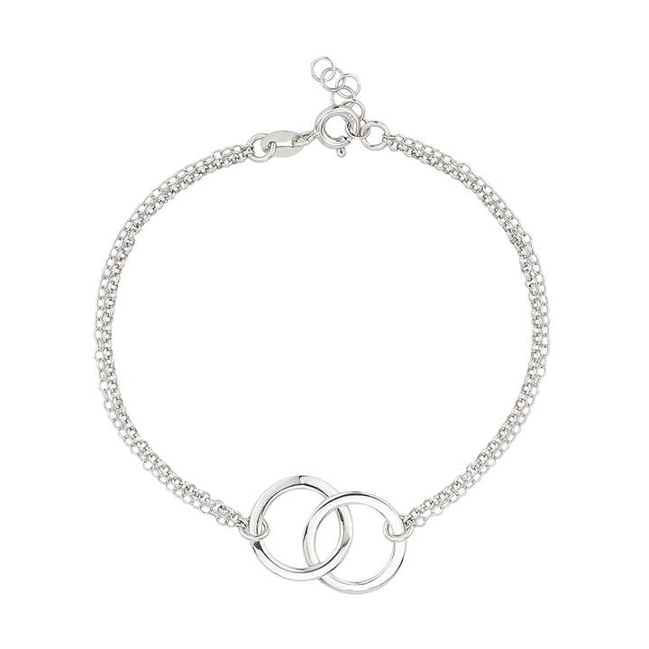 Eternal Bond 925 Sterling Silver Platinum Finish Bracelet for wholesale by Amaaya Jewelry