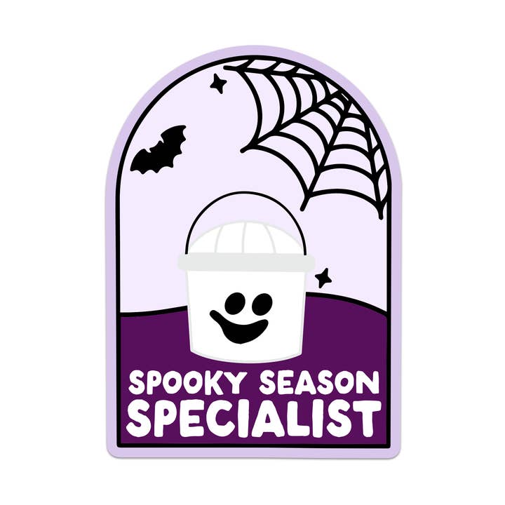 Spooky Season Specialist Ghost Vinyl Klistermærke for engroshandel hos Mouthy Broad