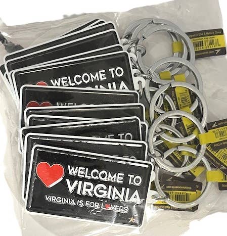 7 Star – Großhandel Schlüsselanhänger – Unisex – Willkommen in Virginia - VA Aluminium geprägte Schlüsselanhänger4