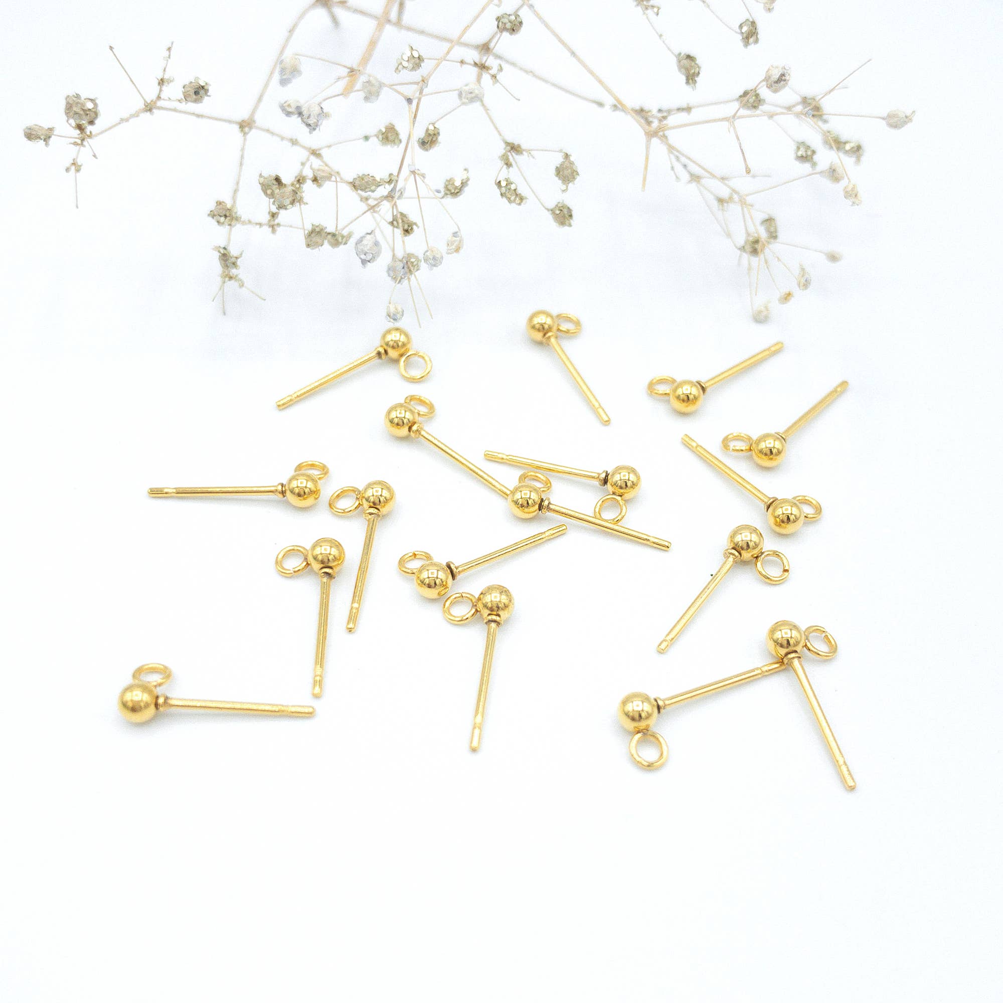 UBNY Collection - Vente Clous d'oreille - Tiges pour boucles d’oreilles à boule • Hypoallergéniques • Pour bijoux DIY5