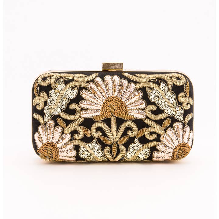 Magazine Clothing - Wholesale Clutch Bag - Women's - Black Silk Clutch 2