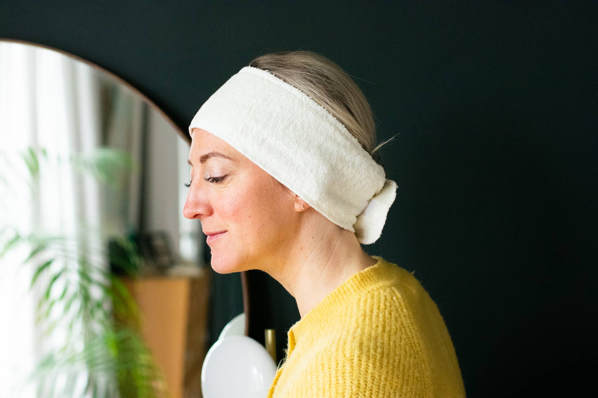 Helen Round - hand printed linen and bamboo wellness - Wholesale Spa Headband - Bamboo Headband, Adjustable Facial Spa Headband