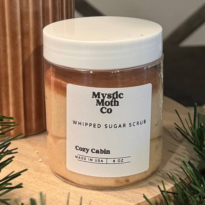 Natural Whipped Sugar Scrub for wholesale by Mystic Moth Co