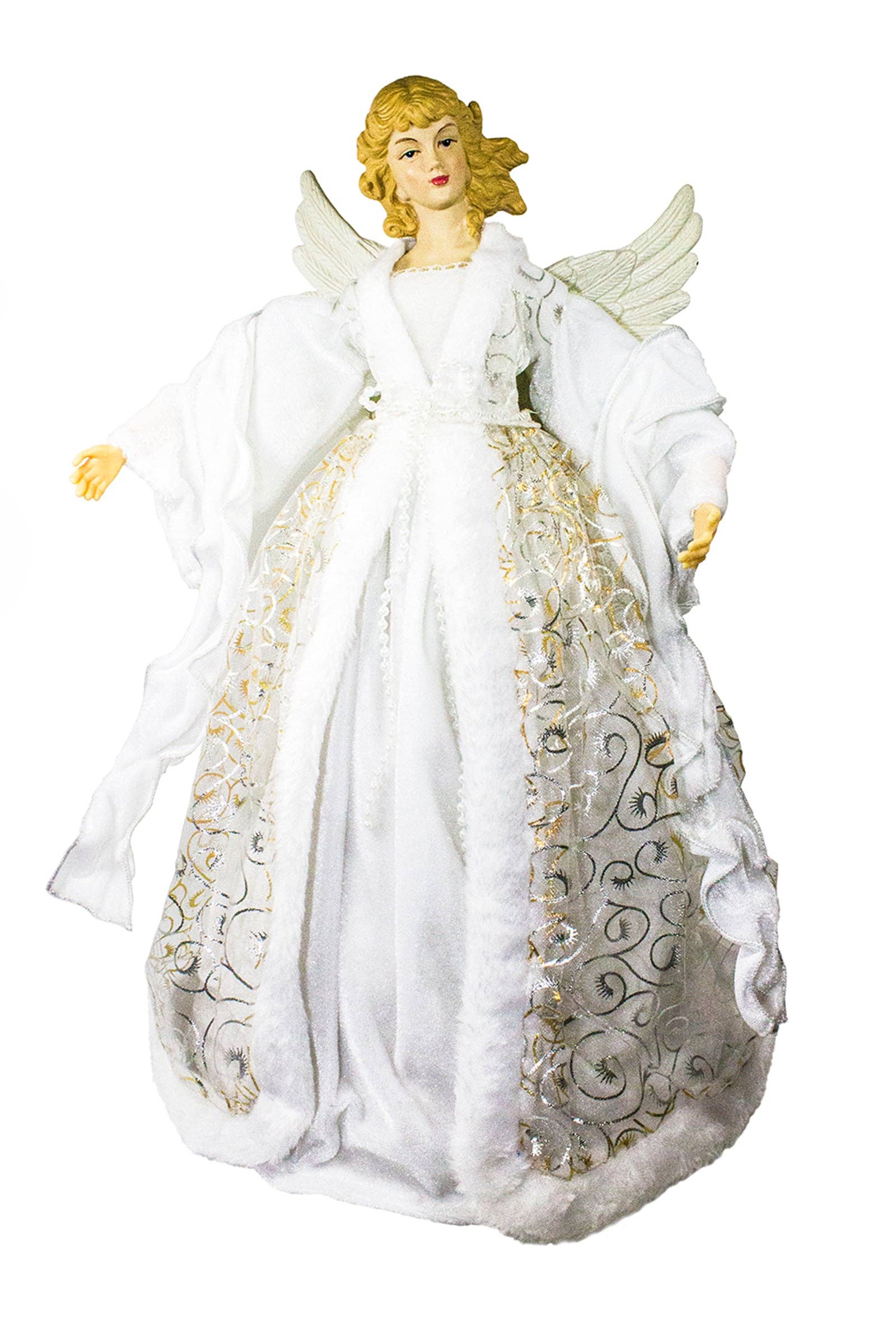 Winterland Inc. - Wholesale Tree Topper - 16" White Christmas Angel